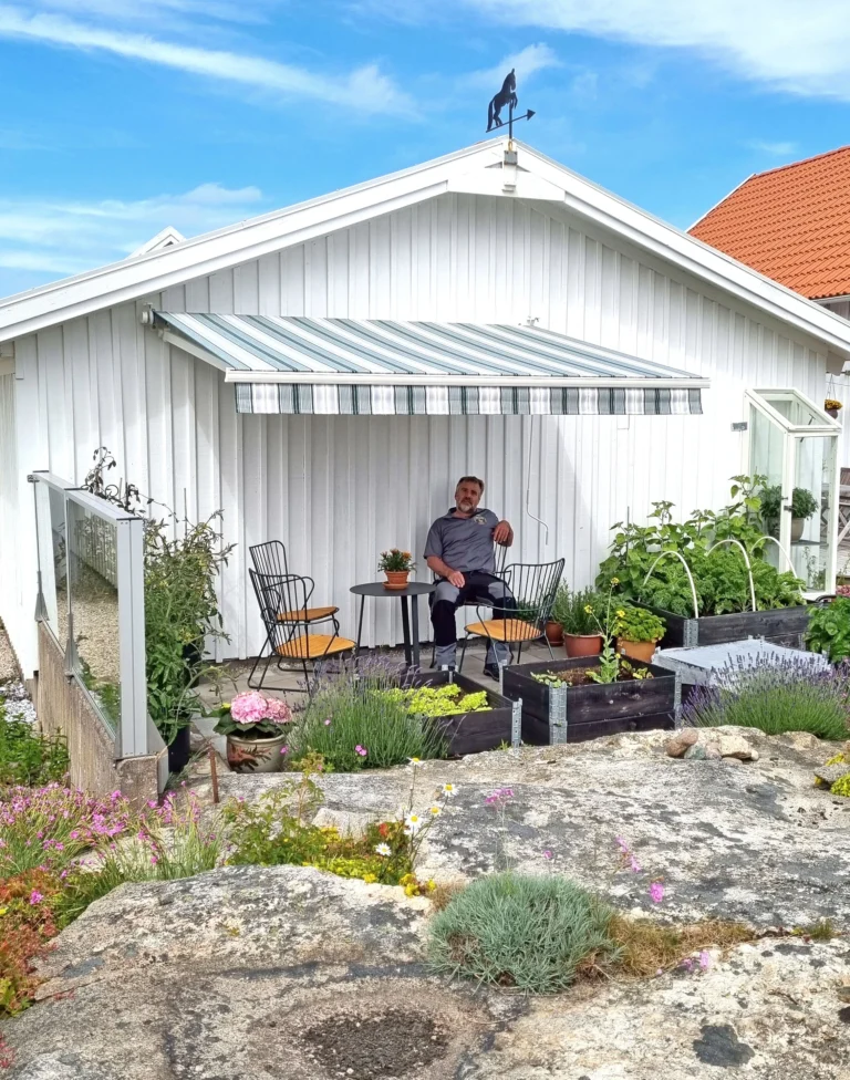 Terrassmarkis skapar en trevlig uteplats
